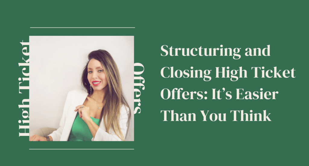 structuring high ticket offers

